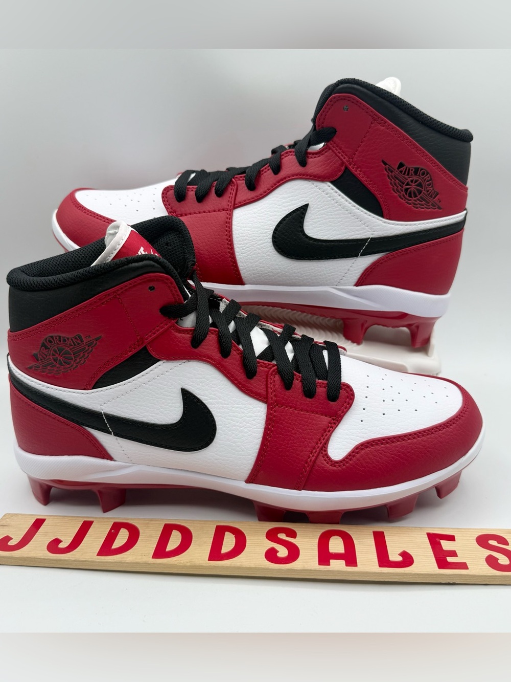 Nike Air Jordan 1 Retro High Chicago MCS Baseball Cleats AV5354-611 Men’s Sz 10